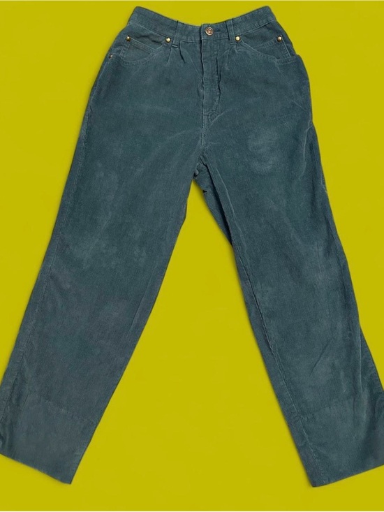 Pants - Vintage 1970’s/80’s Deep teal high waisted corduroy pants. Sasson made in Japan